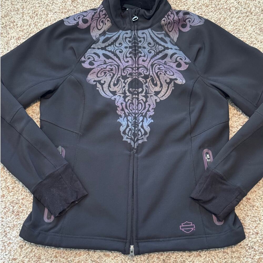 Harley-Davidson Softshell Womens Jacket, fleece lined, Size small, Riding Gear